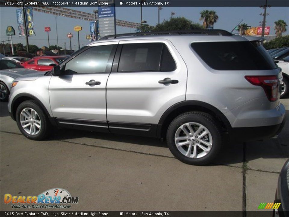 2015 Ford Explorer FWD Ingot Silver / Medium Light Stone Photo #4