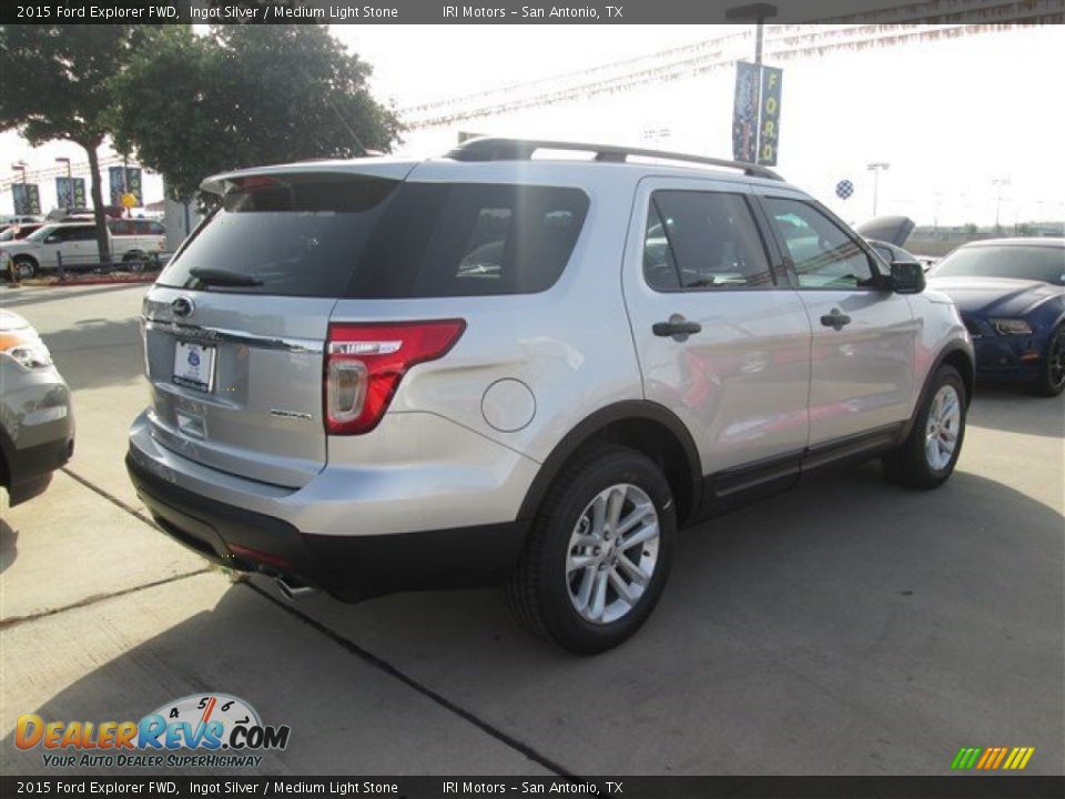 2015 Ford Explorer FWD Ingot Silver / Medium Light Stone Photo #5