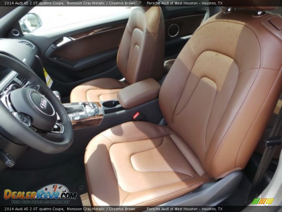 2014 Audi A5 2.0T quattro Coupe Monsoon Gray Metallic / Chestnut Brown Photo #13
