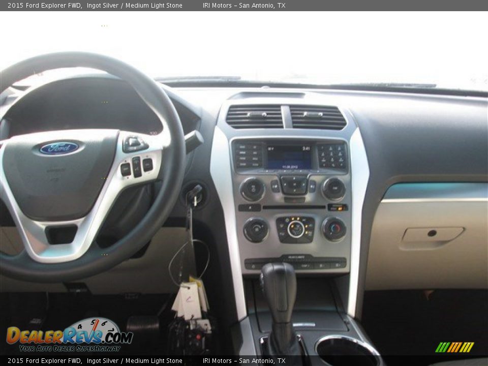 2015 Ford Explorer FWD Ingot Silver / Medium Light Stone Photo #8