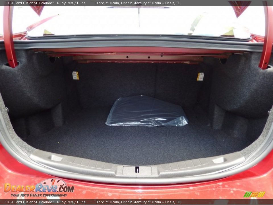 2014 Ford Fusion SE EcoBoost Ruby Red / Dune Photo #5
