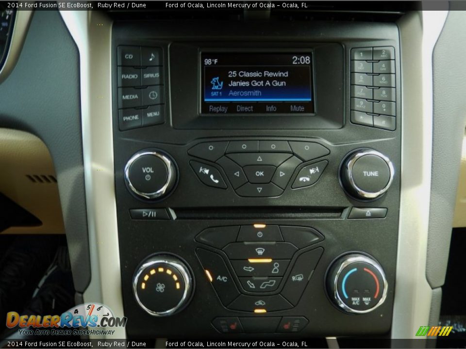 2014 Ford Fusion SE EcoBoost Ruby Red / Dune Photo #11