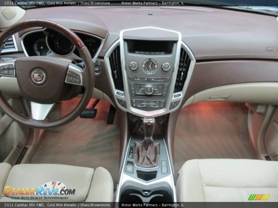 2011 Cadillac SRX FWD Gold Mist Metallic / Shale/Brownstone Photo #24