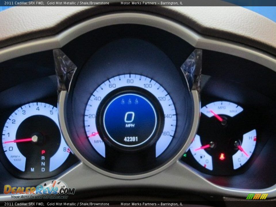 2011 Cadillac SRX FWD Gold Mist Metallic / Shale/Brownstone Photo #26