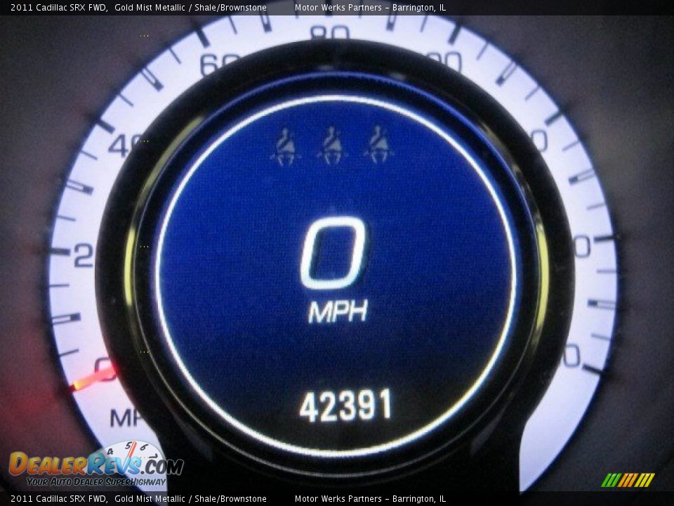 2011 Cadillac SRX FWD Gold Mist Metallic / Shale/Brownstone Photo #27