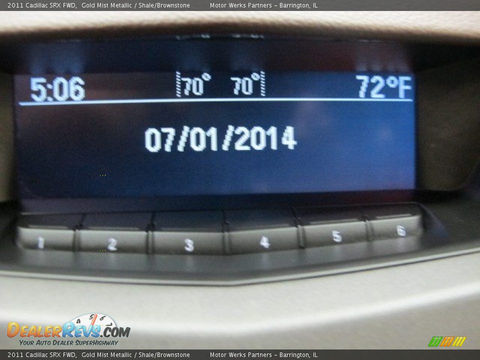 2011 Cadillac SRX FWD Gold Mist Metallic / Shale/Brownstone Photo #29