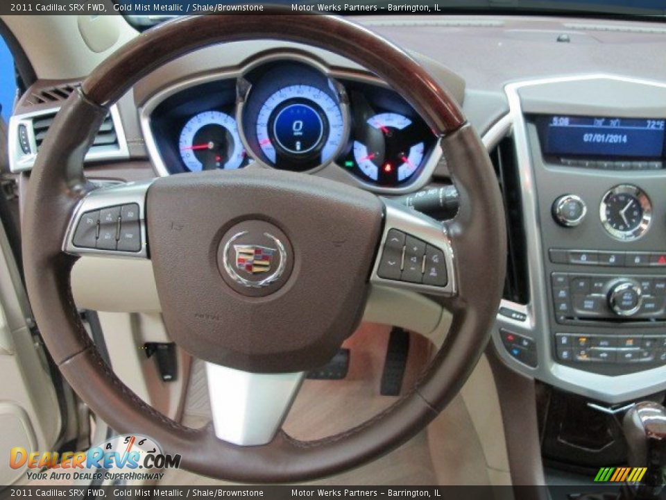 2011 Cadillac SRX FWD Gold Mist Metallic / Shale/Brownstone Photo #35