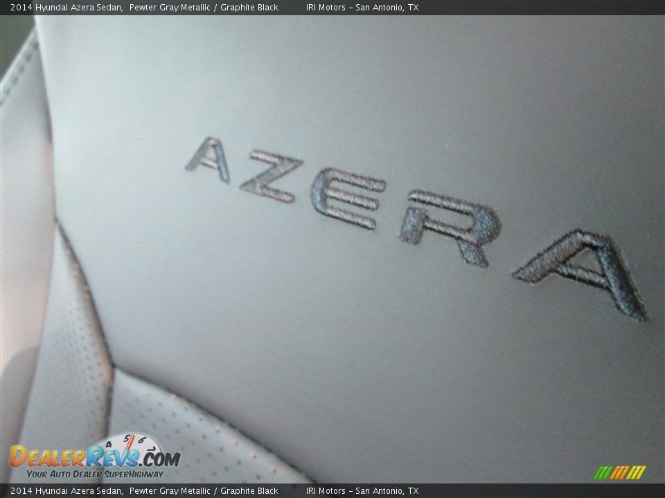 2014 Hyundai Azera Sedan Pewter Gray Metallic / Graphite Black Photo #9