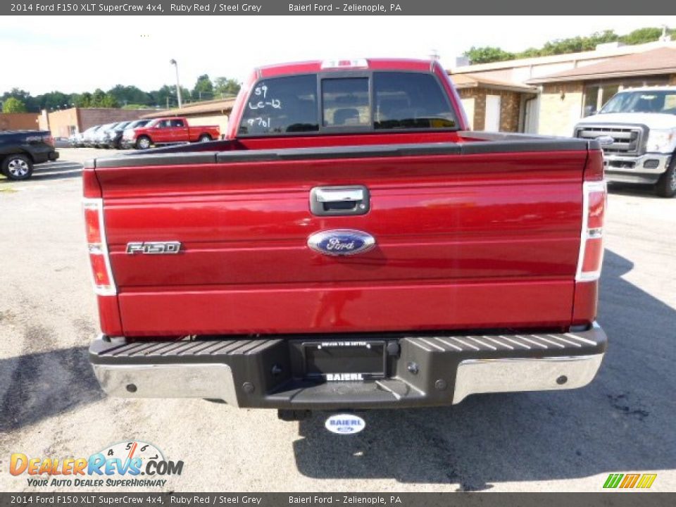 2014 Ford F150 XLT SuperCrew 4x4 Ruby Red / Steel Grey Photo #7