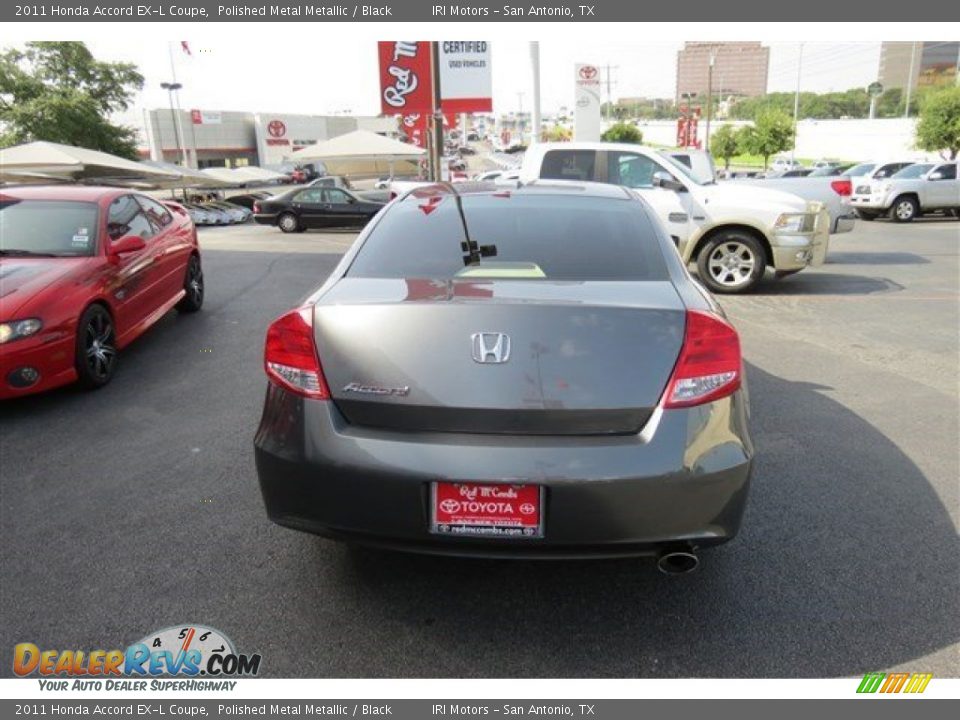 2011 Honda Accord EX-L Coupe Polished Metal Metallic / Black Photo #6