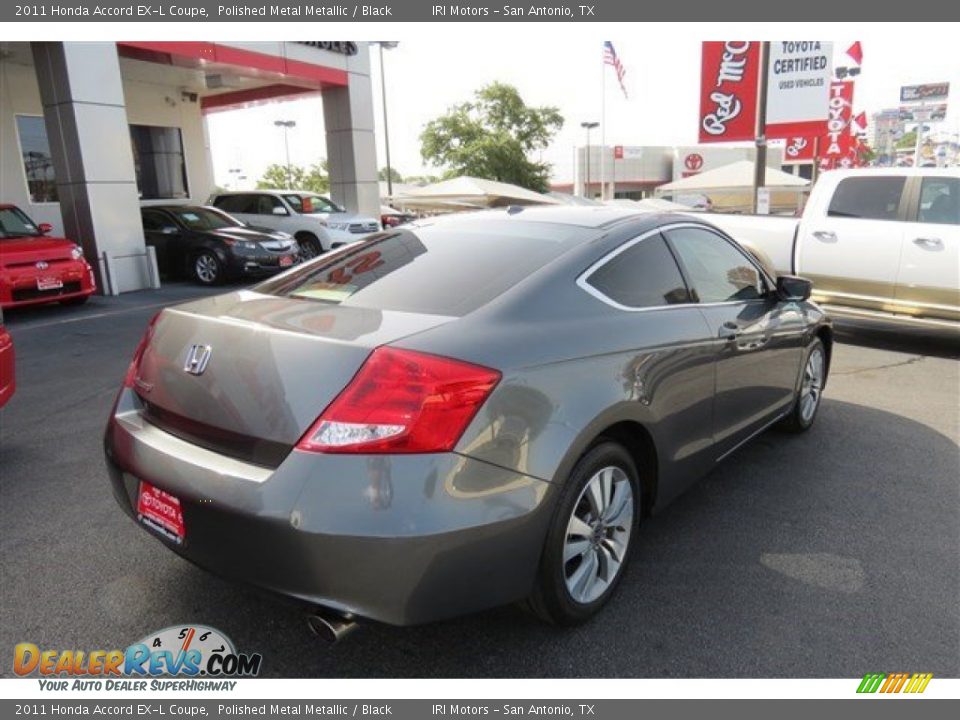 2011 Honda Accord EX-L Coupe Polished Metal Metallic / Black Photo #7