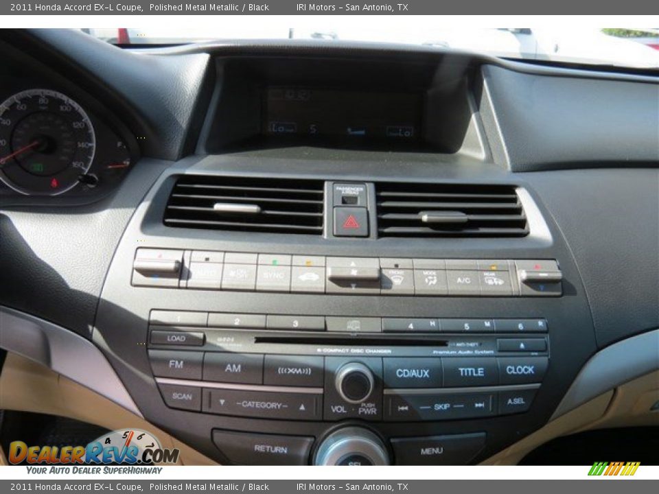 2011 Honda Accord EX-L Coupe Polished Metal Metallic / Black Photo #15