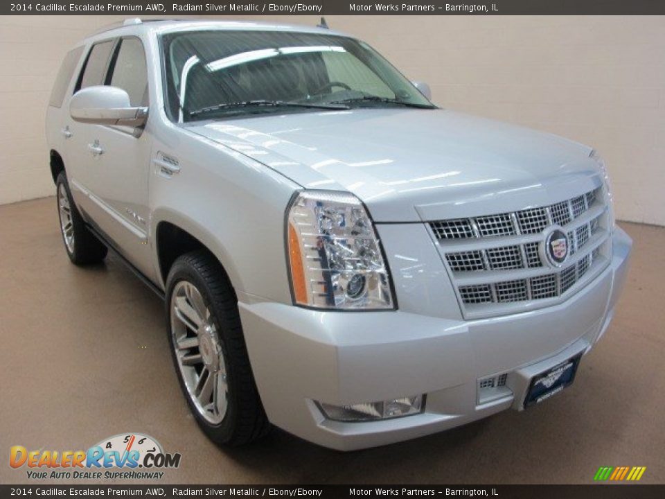 2014 Cadillac Escalade Premium AWD Radiant Silver Metallic / Ebony/Ebony Photo #1