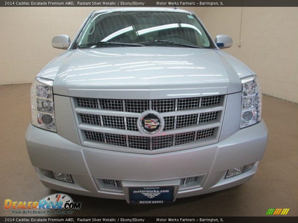 2014 Cadillac Escalade Premium AWD Radiant Silver Metallic / Ebony/Ebony Photo #2