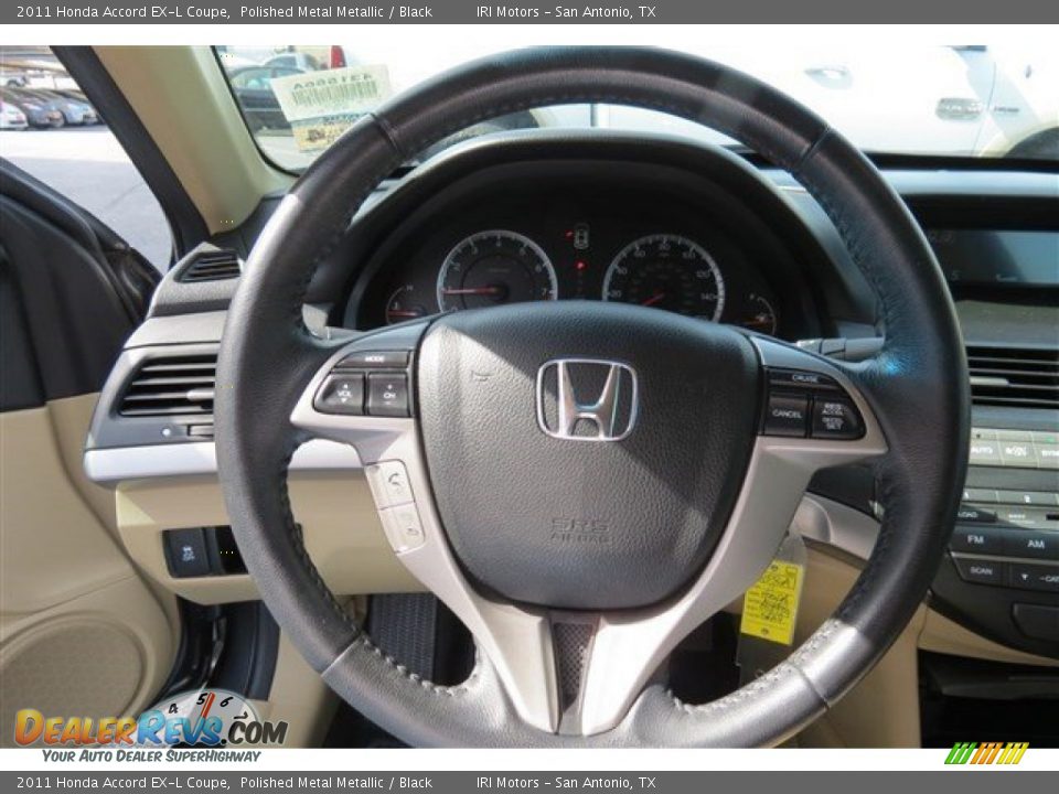 2011 Honda Accord EX-L Coupe Polished Metal Metallic / Black Photo #18