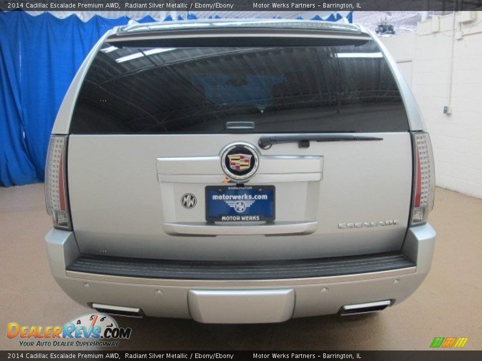 2014 Cadillac Escalade Premium AWD Radiant Silver Metallic / Ebony/Ebony Photo #6