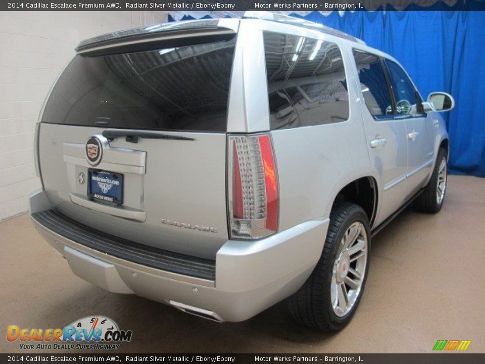 2014 Cadillac Escalade Premium AWD Radiant Silver Metallic / Ebony/Ebony Photo #7