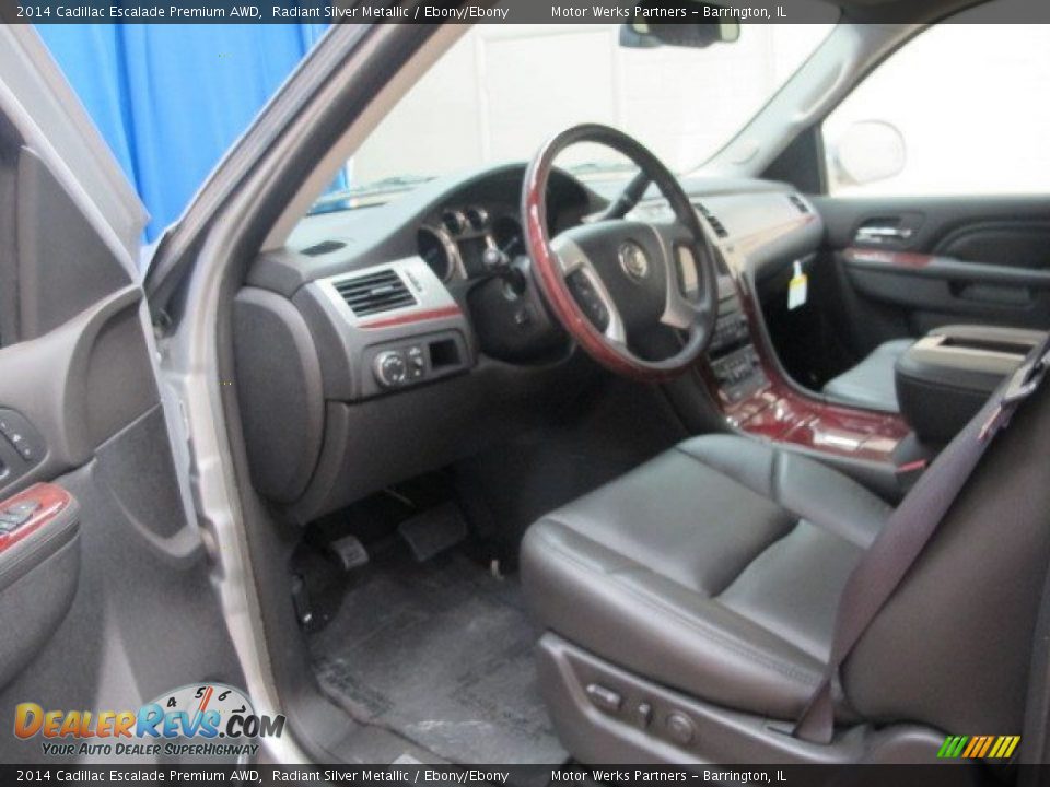 2014 Cadillac Escalade Premium AWD Radiant Silver Metallic / Ebony/Ebony Photo #10