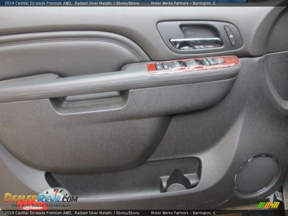 2014 Cadillac Escalade Premium AWD Radiant Silver Metallic / Ebony/Ebony Photo #18