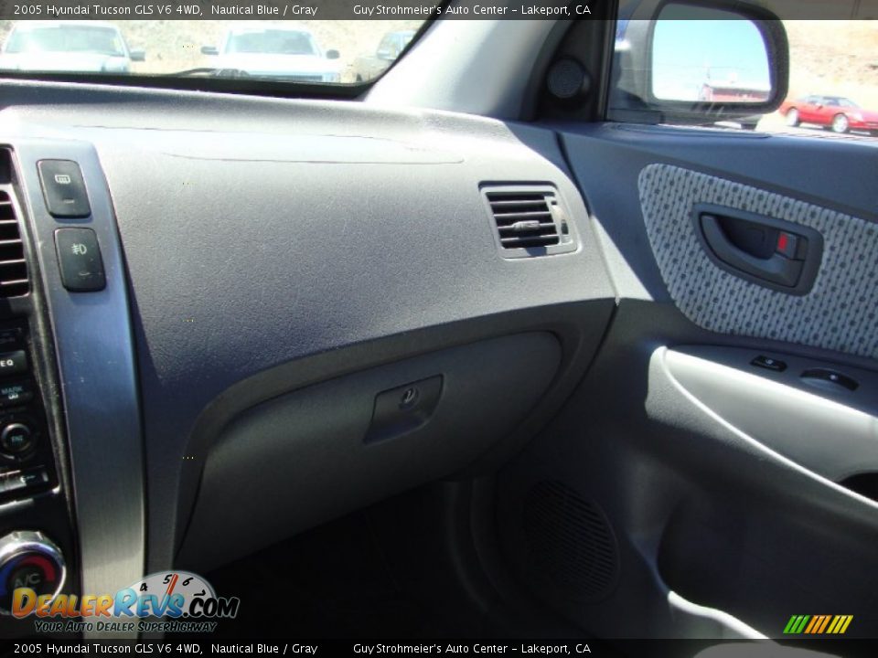 2005 Hyundai Tucson GLS V6 4WD Nautical Blue / Gray Photo #15