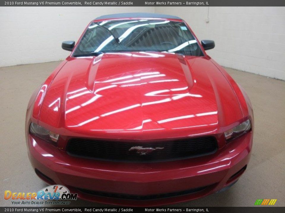2010 Ford Mustang V6 Premium Convertible Red Candy Metallic / Saddle Photo #2