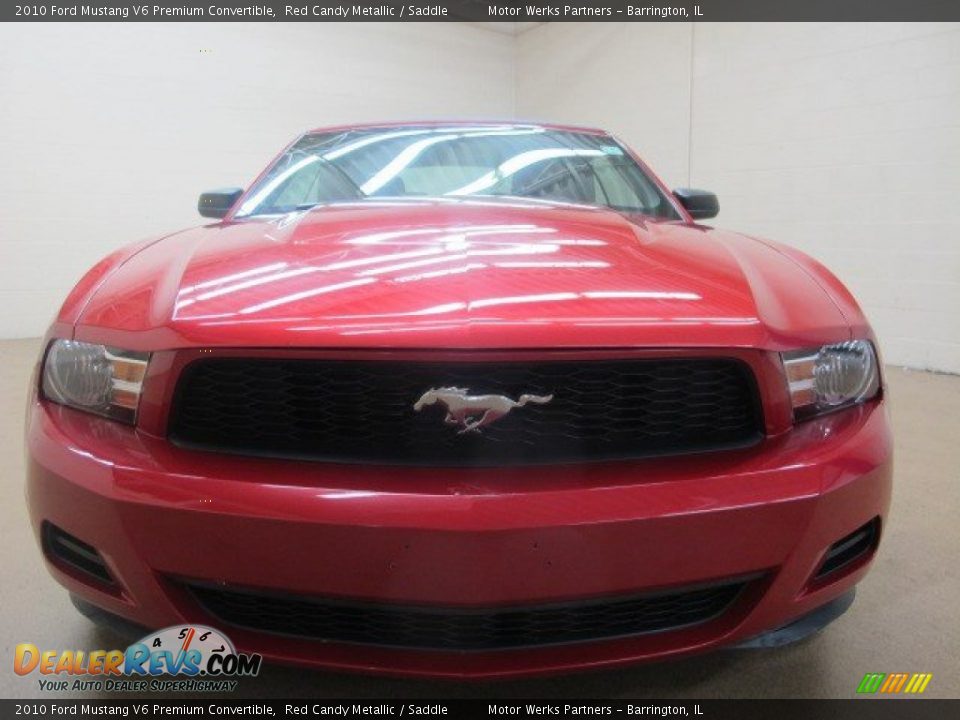2010 Ford Mustang V6 Premium Convertible Red Candy Metallic / Saddle Photo #3