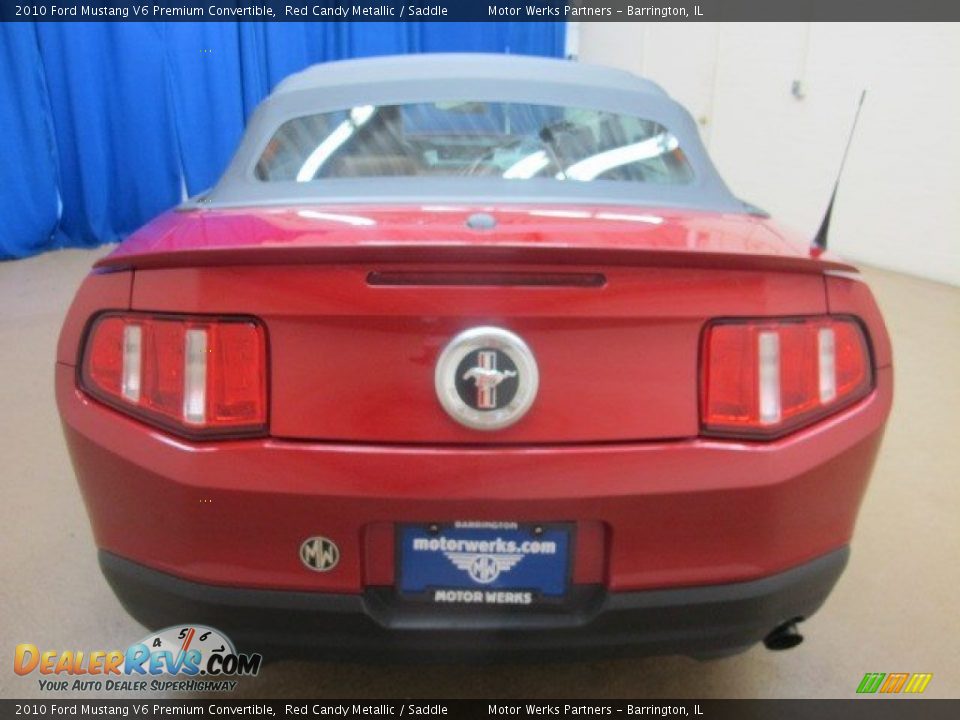 2010 Ford Mustang V6 Premium Convertible Red Candy Metallic / Saddle Photo #7