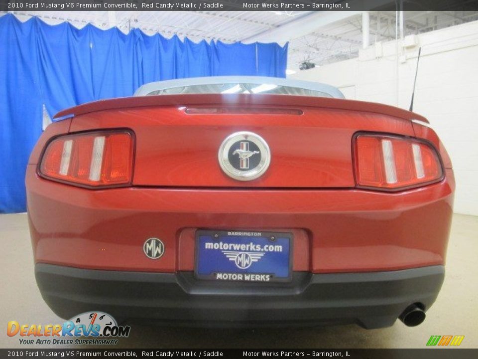 2010 Ford Mustang V6 Premium Convertible Red Candy Metallic / Saddle Photo #8