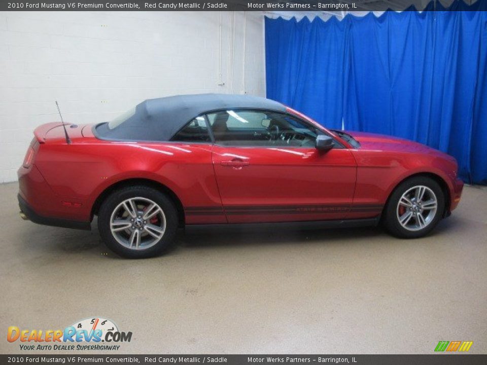 2010 Ford Mustang V6 Premium Convertible Red Candy Metallic / Saddle Photo #10