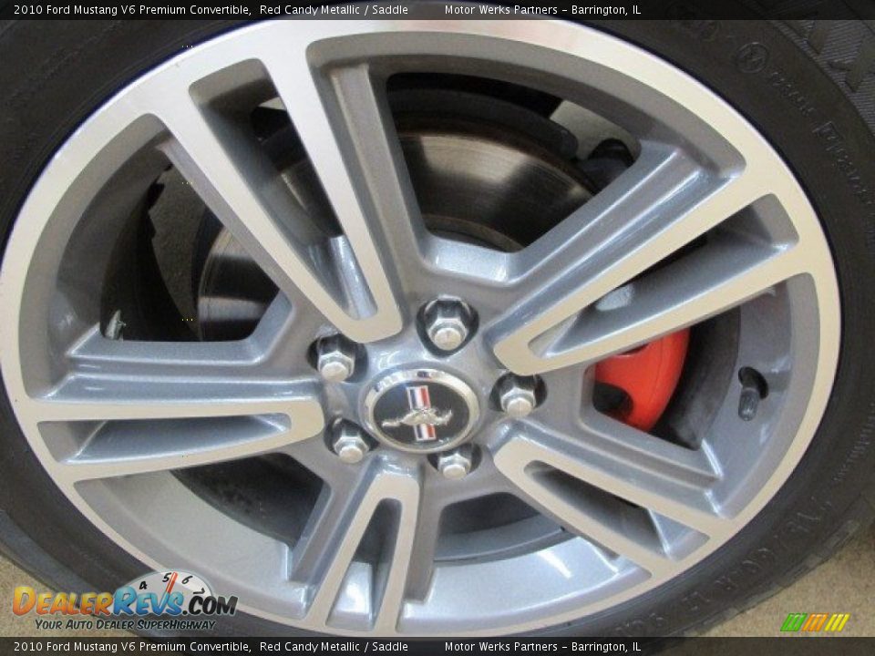 2010 Ford Mustang V6 Premium Convertible Red Candy Metallic / Saddle Photo #13