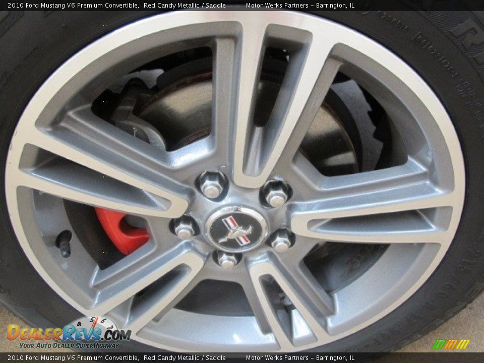 2010 Ford Mustang V6 Premium Convertible Red Candy Metallic / Saddle Photo #16