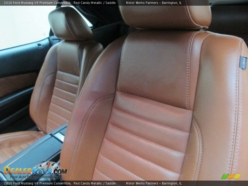 2010 Ford Mustang V6 Premium Convertible Red Candy Metallic / Saddle Photo #18