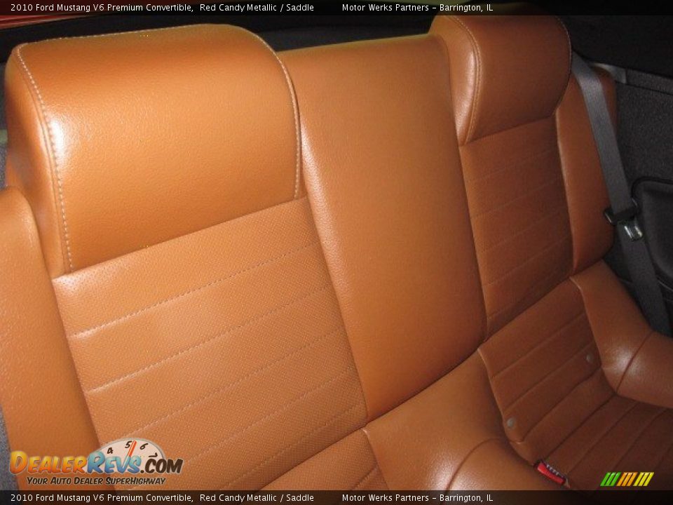 2010 Ford Mustang V6 Premium Convertible Red Candy Metallic / Saddle Photo #20