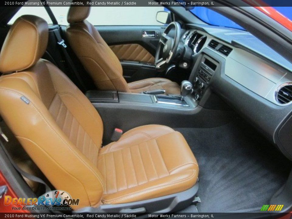 2010 Ford Mustang V6 Premium Convertible Red Candy Metallic / Saddle Photo #21