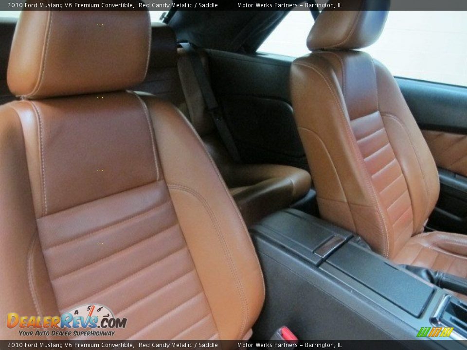 2010 Ford Mustang V6 Premium Convertible Red Candy Metallic / Saddle Photo #22