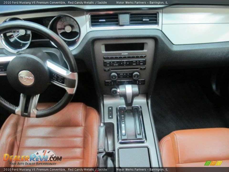2010 Ford Mustang V6 Premium Convertible Red Candy Metallic / Saddle Photo #24