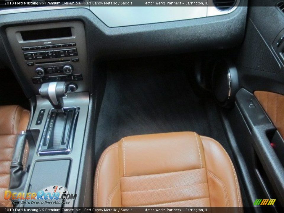 2010 Ford Mustang V6 Premium Convertible Red Candy Metallic / Saddle Photo #25