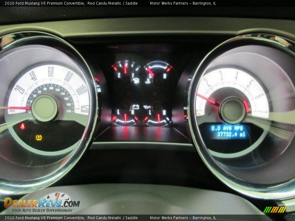 2010 Ford Mustang V6 Premium Convertible Red Candy Metallic / Saddle Photo #26