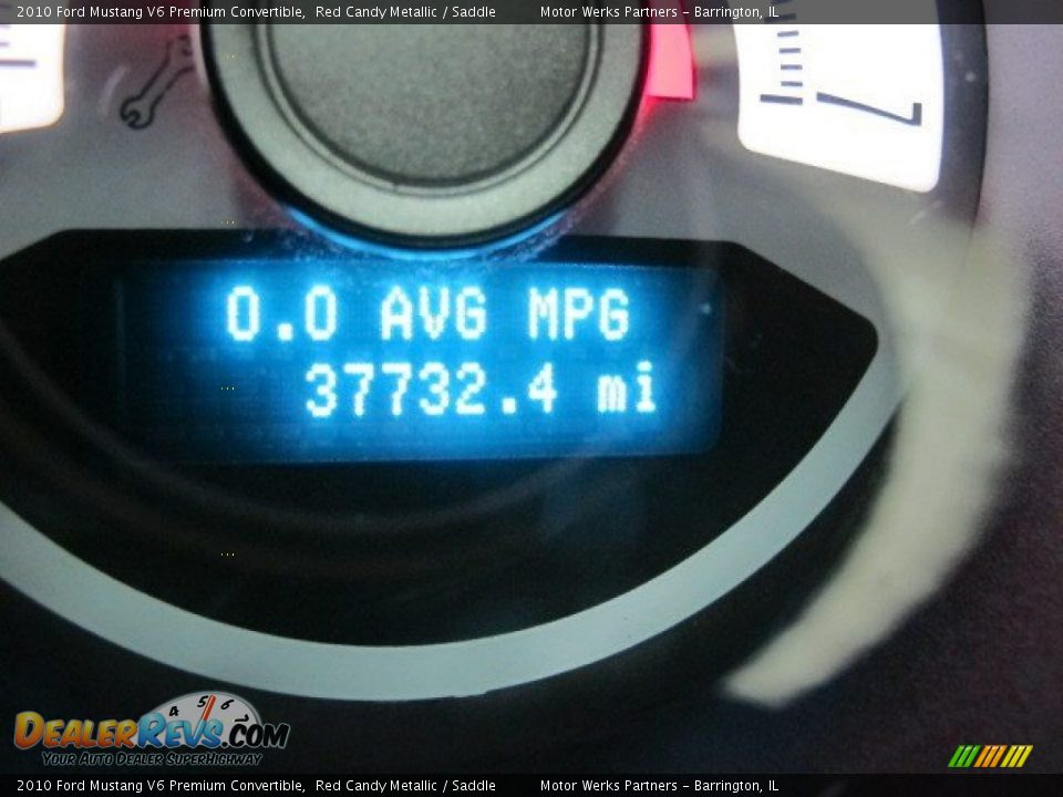 2010 Ford Mustang V6 Premium Convertible Red Candy Metallic / Saddle Photo #27