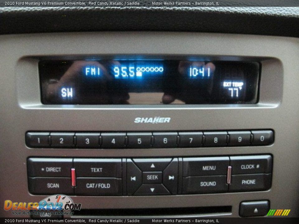 2010 Ford Mustang V6 Premium Convertible Red Candy Metallic / Saddle Photo #28