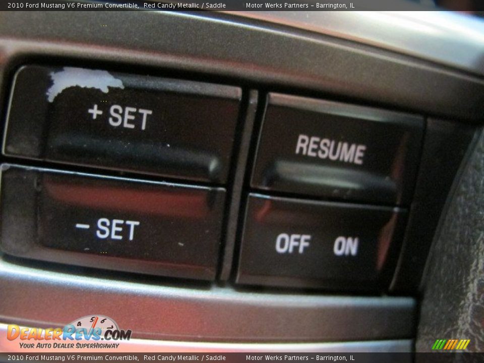 2010 Ford Mustang V6 Premium Convertible Red Candy Metallic / Saddle Photo #32