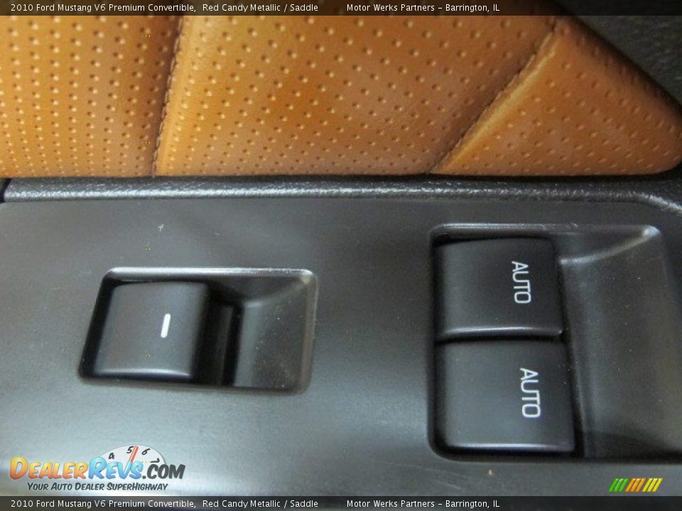 2010 Ford Mustang V6 Premium Convertible Red Candy Metallic / Saddle Photo #35