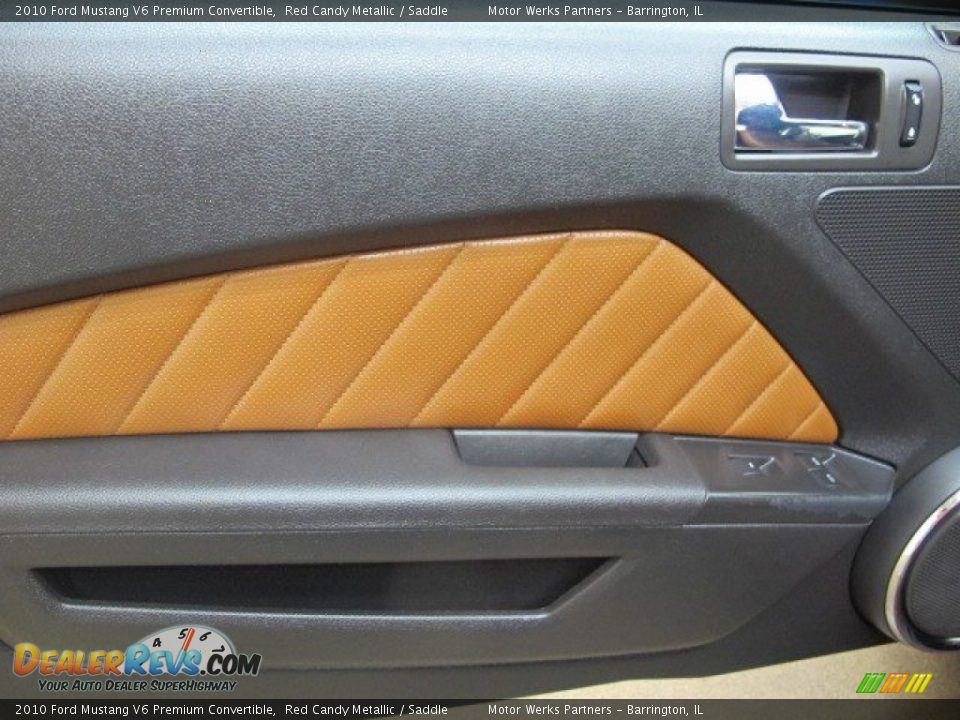 2010 Ford Mustang V6 Premium Convertible Red Candy Metallic / Saddle Photo #36