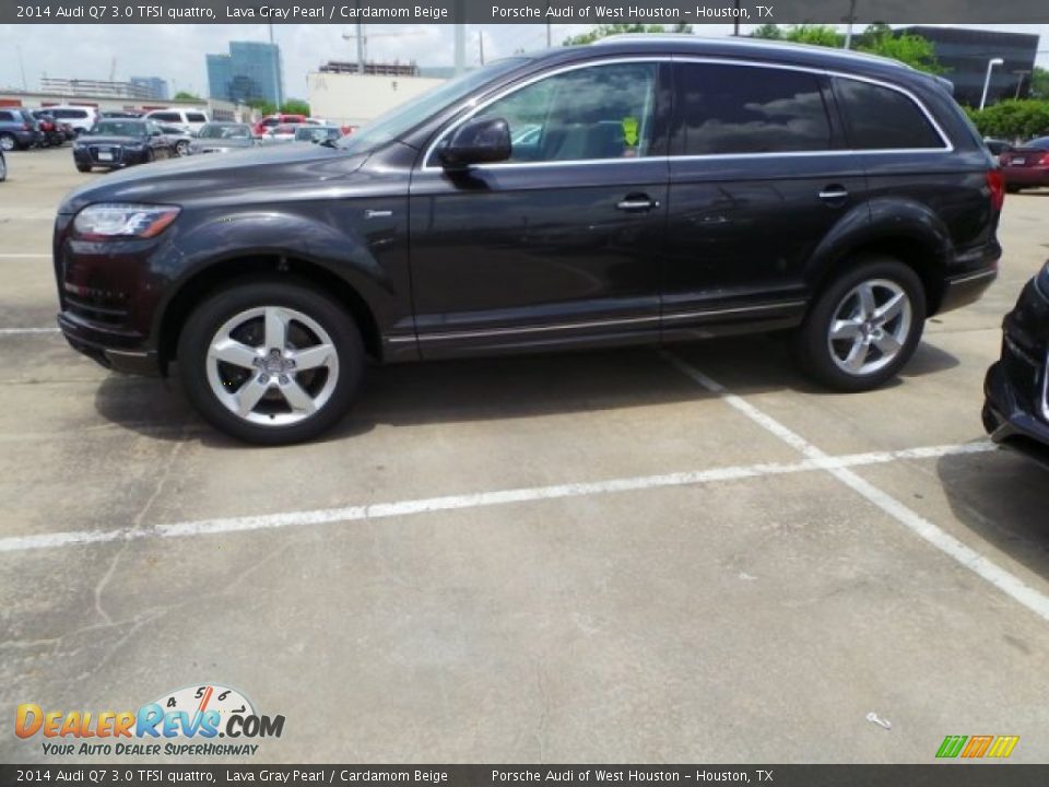 2014 Audi Q7 3.0 TFSI quattro Lava Gray Pearl / Cardamom Beige Photo #4