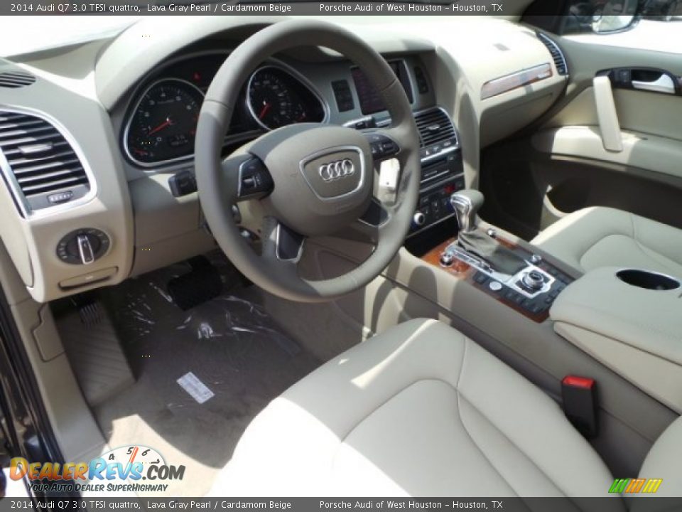 2014 Audi Q7 3.0 TFSI quattro Lava Gray Pearl / Cardamom Beige Photo #13