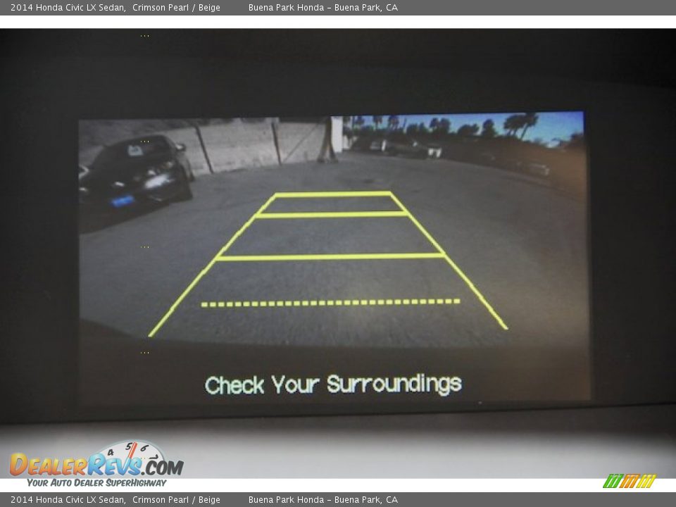 2014 Honda Civic LX Sedan Crimson Pearl / Beige Photo #8