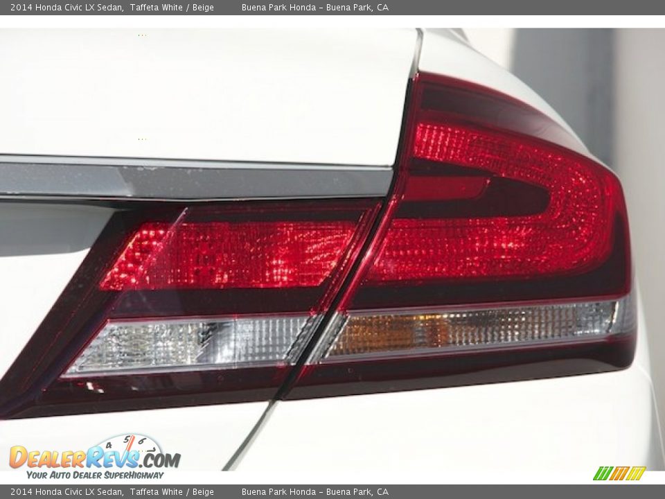 2014 Honda Civic LX Sedan Taffeta White / Beige Photo #4