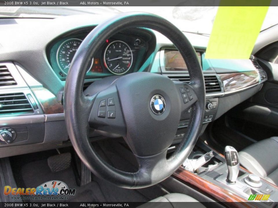 2008 BMW X5 3.0si Jet Black / Black Photo #14
