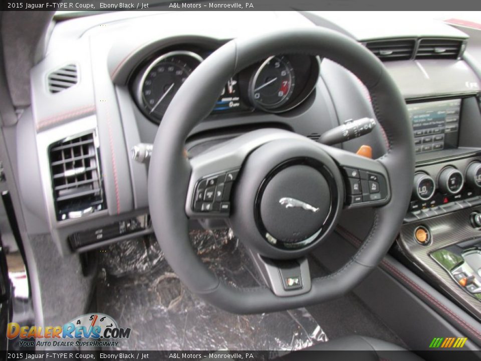 2015 Jaguar F-TYPE R Coupe Steering Wheel Photo #13