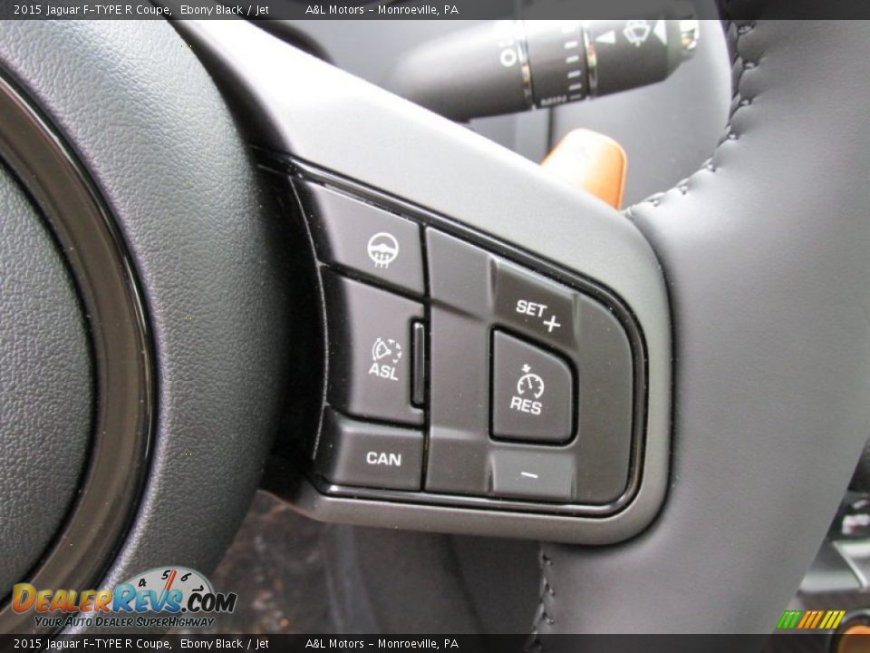 Controls of 2015 Jaguar F-TYPE R Coupe Photo #16